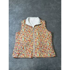 Matilda Jane NWT Reversible Floral and Fleece Vest Large
